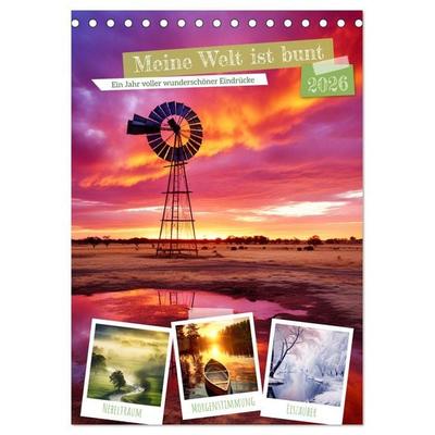 Meine Welt ist bunt (Tischkalender 2026 DIN A5 hoch), CALVENDO Monatskalender