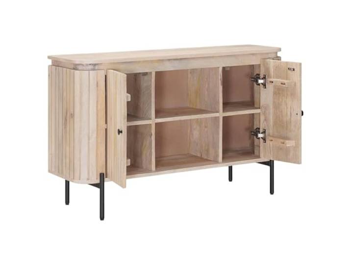 PUGYNBK Sideboard 105 cm Holz Griff mit Türen Vielseitige Aufbewahrung, Innenregale, modernes Design, einfache Montage, Innengebrauch