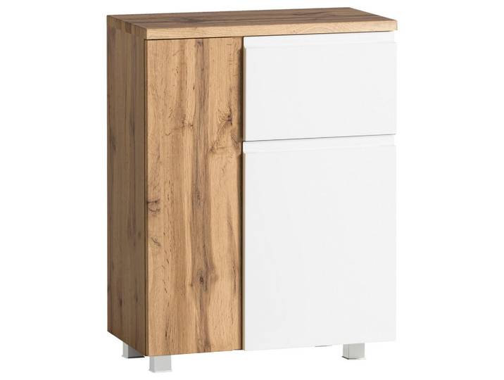 Unterschrank Varese Weiß/Eichefarbe