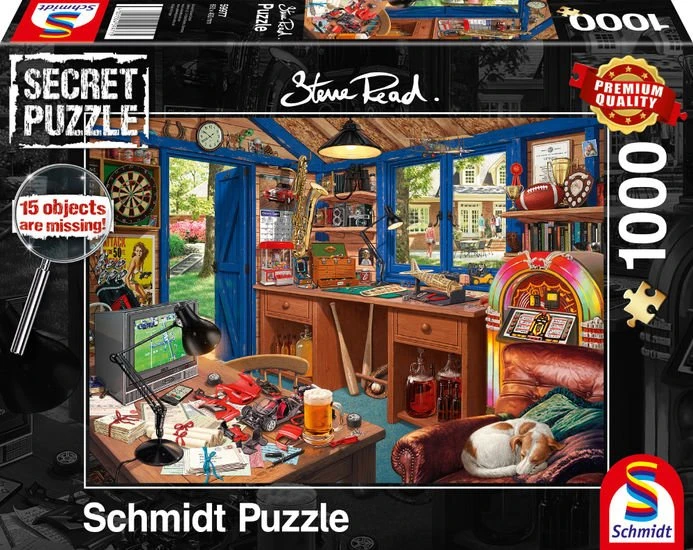 Schmidt Spiele Steve Read: Secret Puzzle - Vaters Werkstatt (1000 Teile)