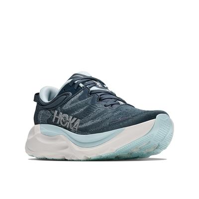 Laufschuh HOKA ONE ONE "GAVIOTA 6", Damen, Gr. 41, faded navy, glimmering blau, Synthetik, Textil, Schuhe Laufschuh, für Überpronation, atmungsaktives Obermaterial