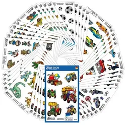 Avery Zweckform Aufkleber-Set »Autos - Dinos - Piraten 59991« 475 Stück mehrfarbig