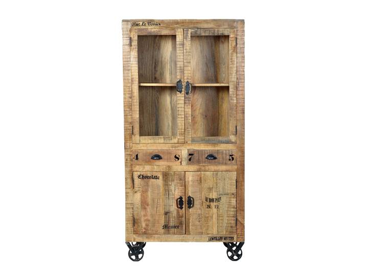 SIT Möbel RUSTIC Vitrine lackiertes Mangoholz mit starken