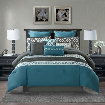 Nanshing Calvin Luxury10-Piece Geometric Comforter Set