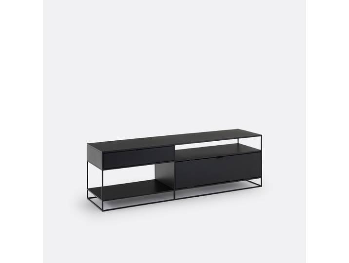 LA REDOUTE Meuble TV en métal acier, Miva Noir