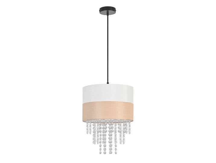 Suspension en fer, blanc, beige et noir, h.120cm