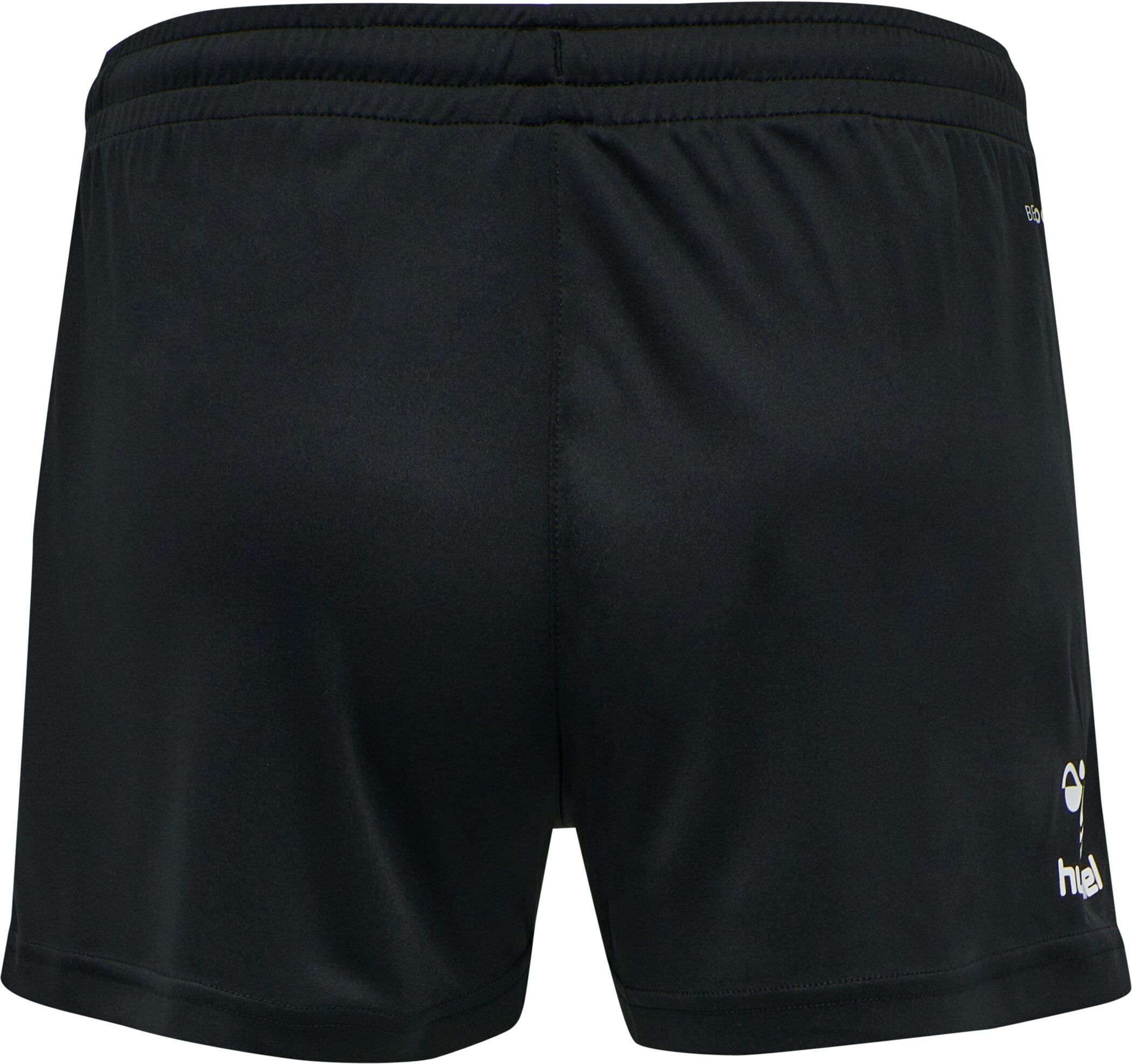 Trainingsshorts HUMMEL "HMLCORE XK POLY SHORTS WOMAN", Damen, Gr. L, N-Gr, schwarz, Obermaterial: 100% Polyester, Hosen Trainingsshorts, mit Stretch-Material, mit BEECOOL-Technologie, sportlicher Stil