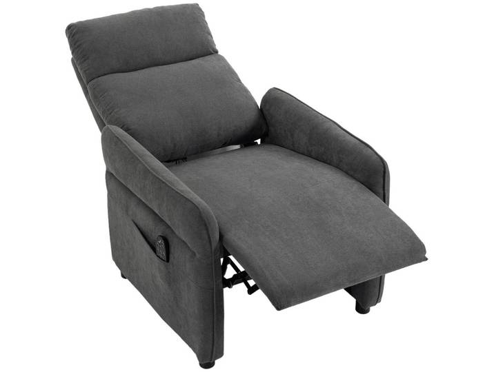 Homcom Relaxsessel Polyester Dunkelgrau, Kunststoff, einzeln stellbar, 74x103x89 cm, Wohnzimmer, Sessel, Relaxsessel