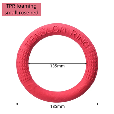 The Handy Homestead Dog Flying Disc Training Ring Interactive Fetch Toy rose Red