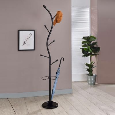 InRoom Designs Freestanding Coat Rack with Tree-Style Metal Frame, Multiple Hanging Hooks and Built-In Umbrella Holder