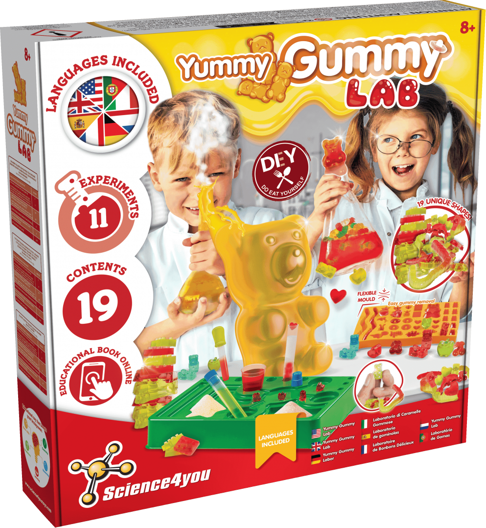 Laboratório de Gomas Versão Multilingue   Brinquedo Educativo para 8 9 10 anos   Science4you