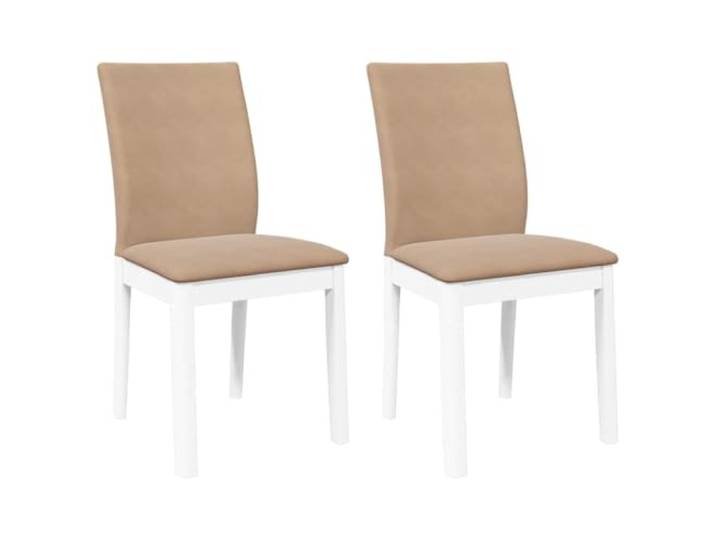fsahslih 2er Set Esszimmerstühle mit Kissen Gummibaum Massivholz Ergonomische Rückenlehne und Schaumstoffpolsterung für hohen Sitzkomfort im Essbereich und in der Küche.