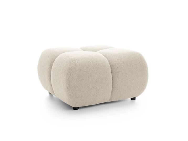 Masseno Sitzhocker CORSO Modern Polsterhocker Wohnzimmer Hocker Sitzpuff Fußhocker Beige