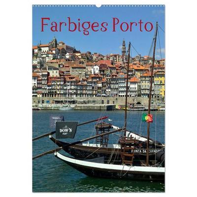 Farbiges Porto (Wandkalender 2026 DIN A2 hoch), CALVENDO Monatskalender