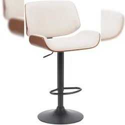 CLP Barhocker Beverley Stoff walnuss/creme