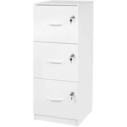 Relaxdays Aktenschrank Hängeregister Weiß
