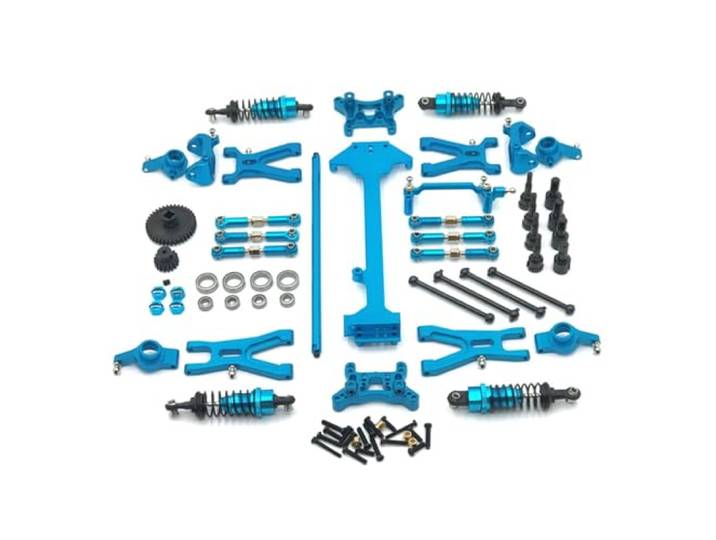 Auto Differential Passend für WLtoys 1/18 A959 A949 A969 A979 K929 Metallschwingen-Lenkbechergestänge-Stoßdämpfer-Kit(D)