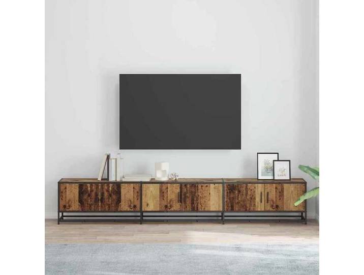 Black Month  Meuble TV Salon - BURKE - TABLE/BANC TV - Bois ancien 240x35x41 cm - Bois d'ingénierie LV389