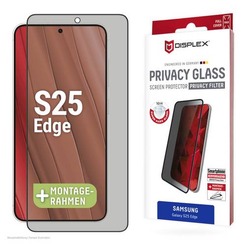 DISPLEX Privacy Glass FC Displayschutzglas mit Blickschutz Samsung Galaxy S25 Edge 1 St. Seitlicher Blickschutz 02106