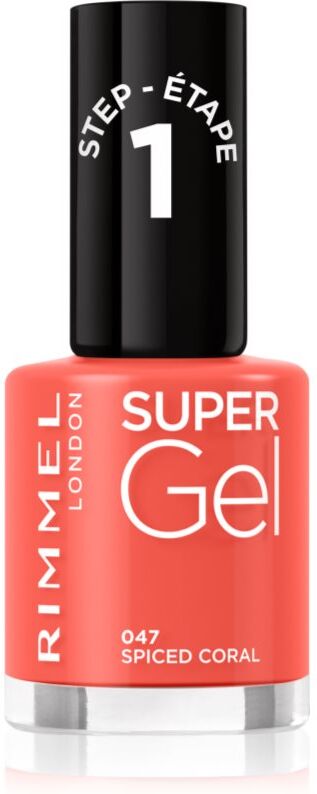 Rimmel Super Gel gel nail polish without UV/LED sealing shade 047 Spiced Coral 12 ml