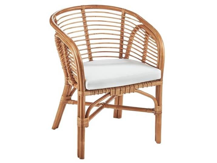 Kobolo Rattansessel CUMBA brauner Korbstuhl mit Armlehnen 58x59x78 cm