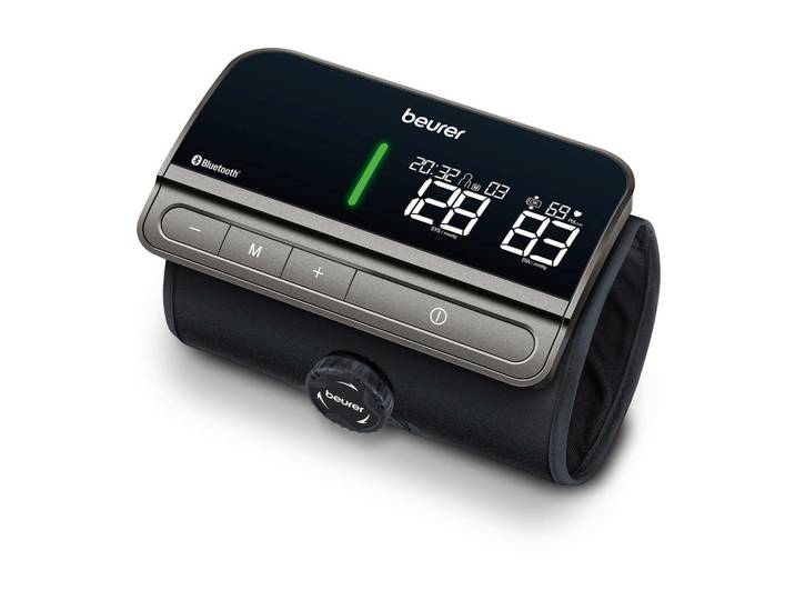 Beurer Blutdruckmessgerät, Anthrazit, Schwarz, 18x13.9x20.5 cm, kostenlose App, Bluetooth, einfache Analyse, handlich, einfache Bedienung, Freizeit & Co, Wellness & Gesundheit, Gesundheit