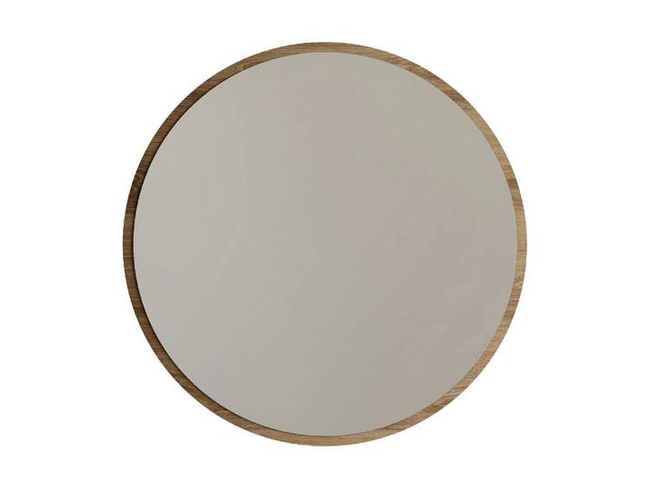 Spiegel WOODY FASHION Yuvarlak Ayna Ceviz A707 60 x 60 cm , braun, B:60cm H:60cm T:2,2cm, Glas, Holz, Spiegel, Spiegel