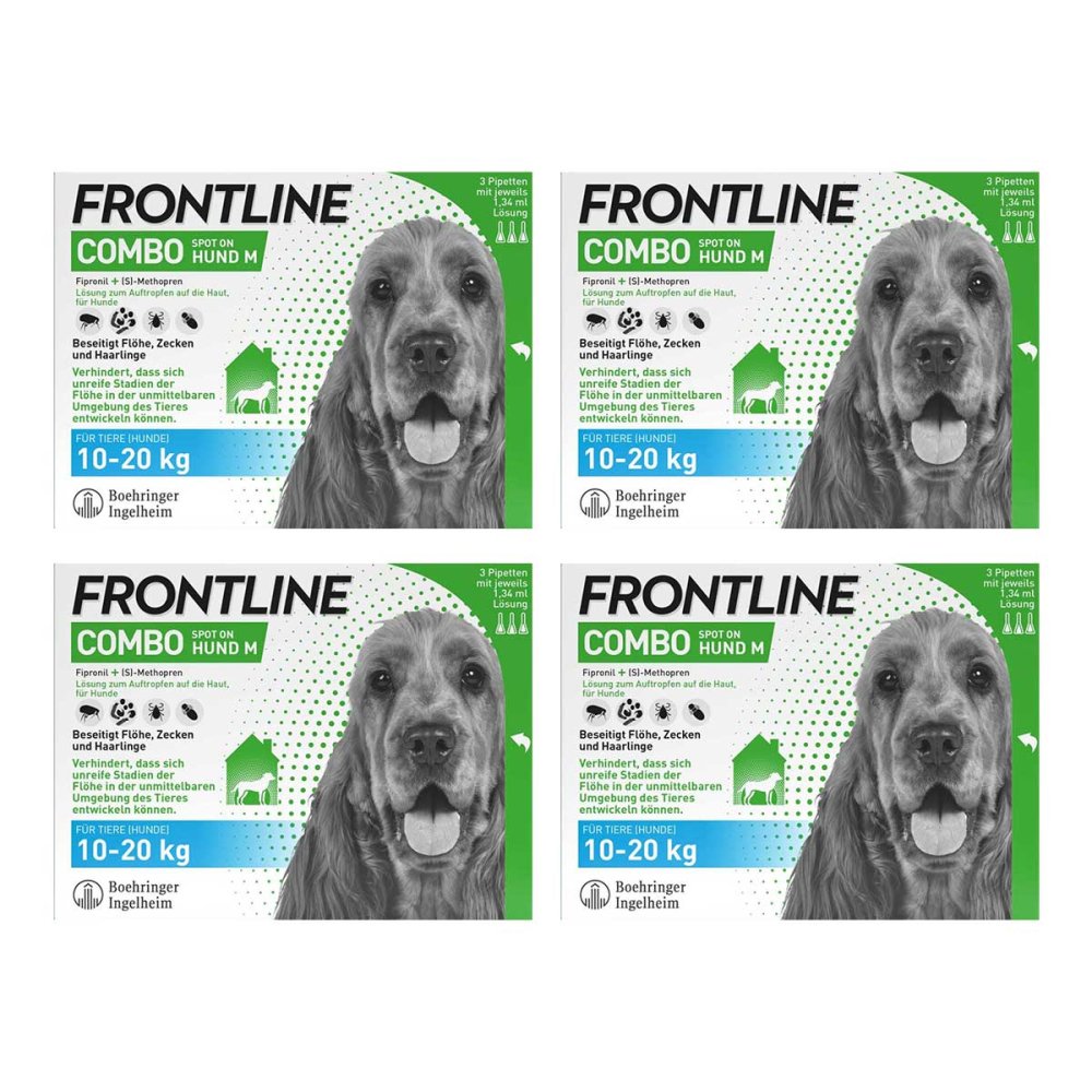 Boehringer Ingelheim VETMEDICA GmbH FRONTLINE COMBO Hund & Heim gegen Zecken Flöhe Larven 10-20 kg 08102567