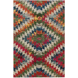 benuta Nest Kurzflor Teppich Casa Multicolor 120x170 cm - Bunter Teppich für Wohnzimmer