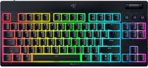 Razer Teclado Gaming Mecânico  BlackWidow V4 Low-Profile Tenkeyless HyperSpeed Wireless/Bluetooth - Green Switches - Layout US - Preto