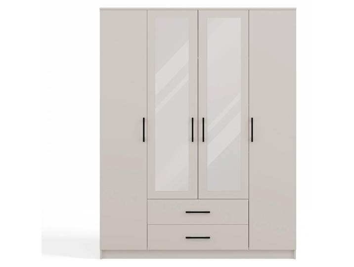 Armoire Romana 160 x 205 mm\, miroir\, cachemire\, beige