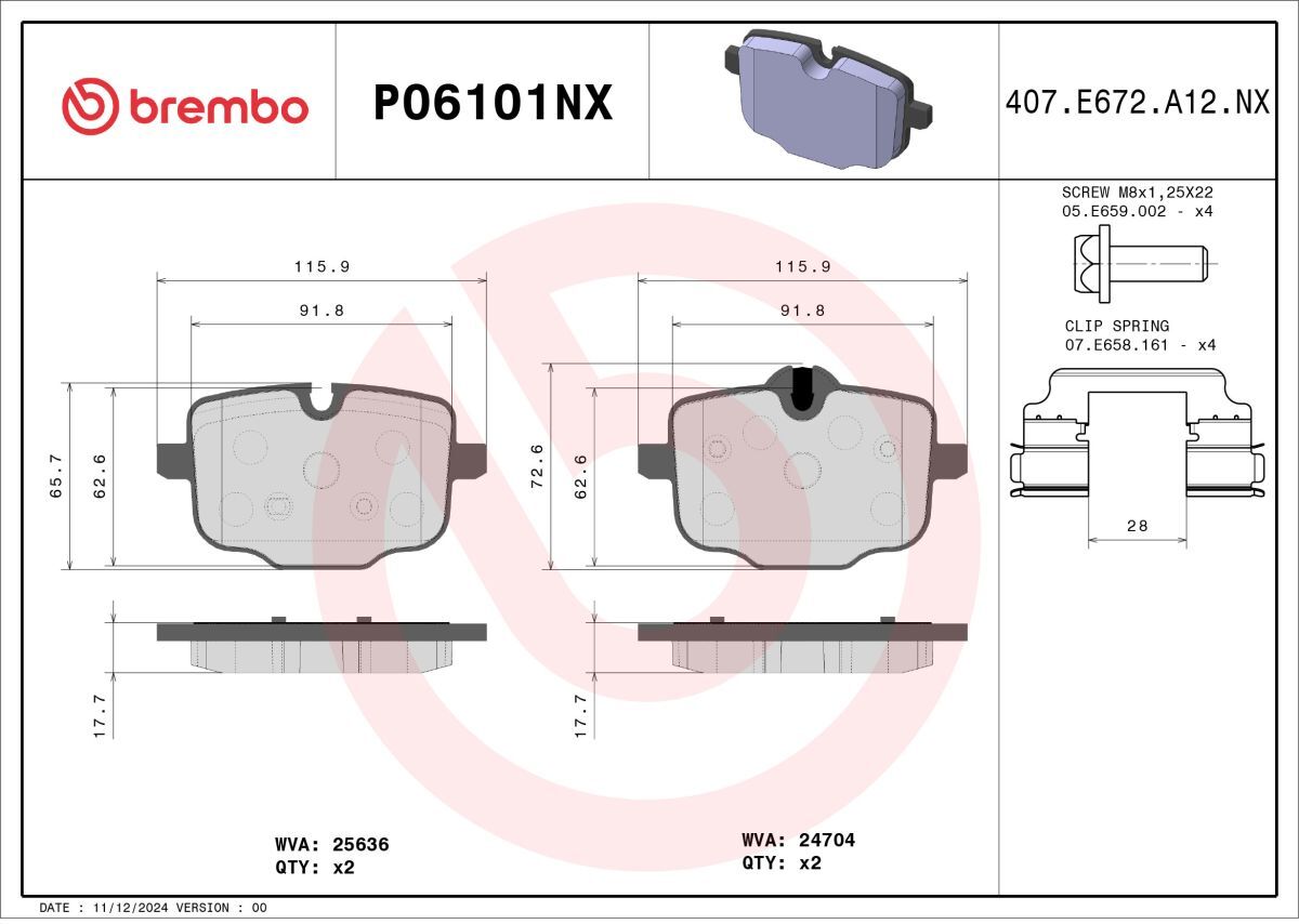 BREMBO P06101NX