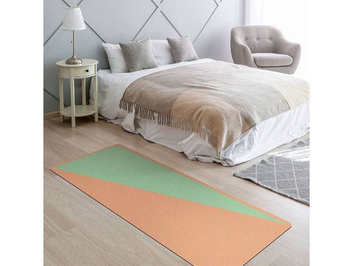 Läufer/Yogamatte Einfaches Dreieck 183 x 61cm Grün/Grün