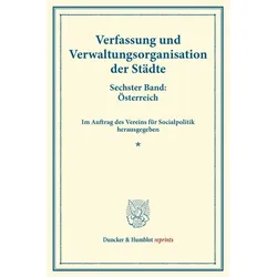 Verfassung und Verwaltungsorganisation der Städte., Fachbücher