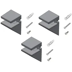 LAUFEN Wandbefestigung 3 Stück Frame 25 glanzeloxiert H4905989000001