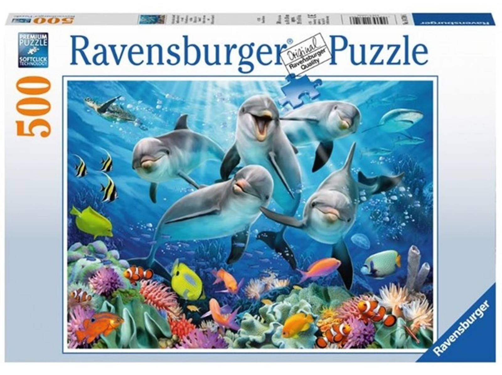 Ravensburger puzzel Dolfijnen in het koraalrif 500 stukjes
