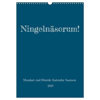 Ningelnäsorum! Mundart und Dialekt Kalender Sachsen (Wandkalender 2027 DIN A3 hoch), CALVENDO Monatskalender