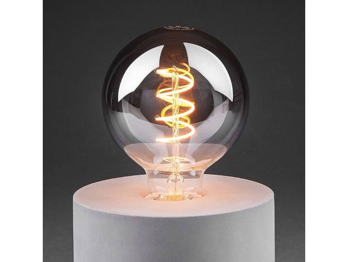 Ampoule LED Smoky Ø 10cm Gris/Gris
