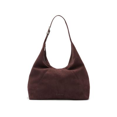 Schultertasche LEGER "LeGer Celia Bag", Damen, Gr. onesize, braun (schwarz braun), 100% Suede, unifarben, Taschen Schultertasche