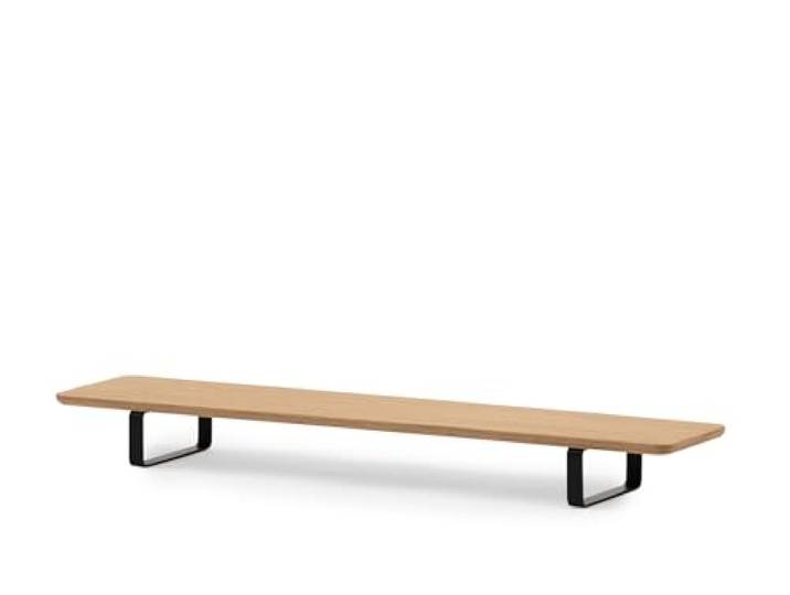 Oakywood Support Double Écran PC - Réhausseur d'Écran en Bois- Support de Moniteur Bureau - Fabriqué à la Main dans l'UE - Charge de 220 Livres (100 kg) - 41\,3\ x9\ (105x23 cm) - 100% Placage de Chêne
