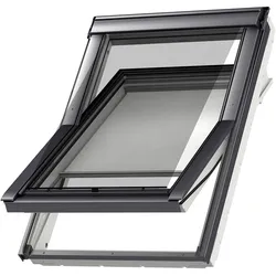 VELUX Hitzeschutzmarkise aussen Uni Schwarz 5060, CK02, GGU,Haltekrallen,Manuell,VELUX