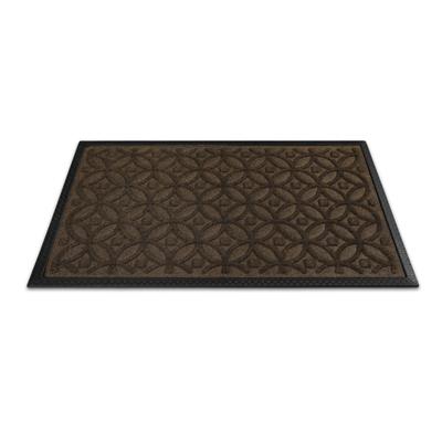 Fußmatte WECON HOME "Midnight Mosaic", braun, B:45cm H:4mm L:75cm, Polyester, Teppiche, Fußmatte, pflegeleicht, rutschfest, Ornamente, Innen & Außen, Schmutzfangmatte