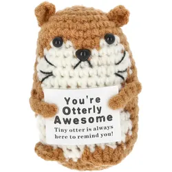 Häkelotter POSITIVE OTTER (BHT 6x9x6 cm) - BHT 6x9x6 cm