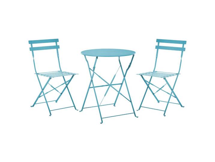 BALKONSET 2-Sitzer seeblau zusammenklappbar Fiori