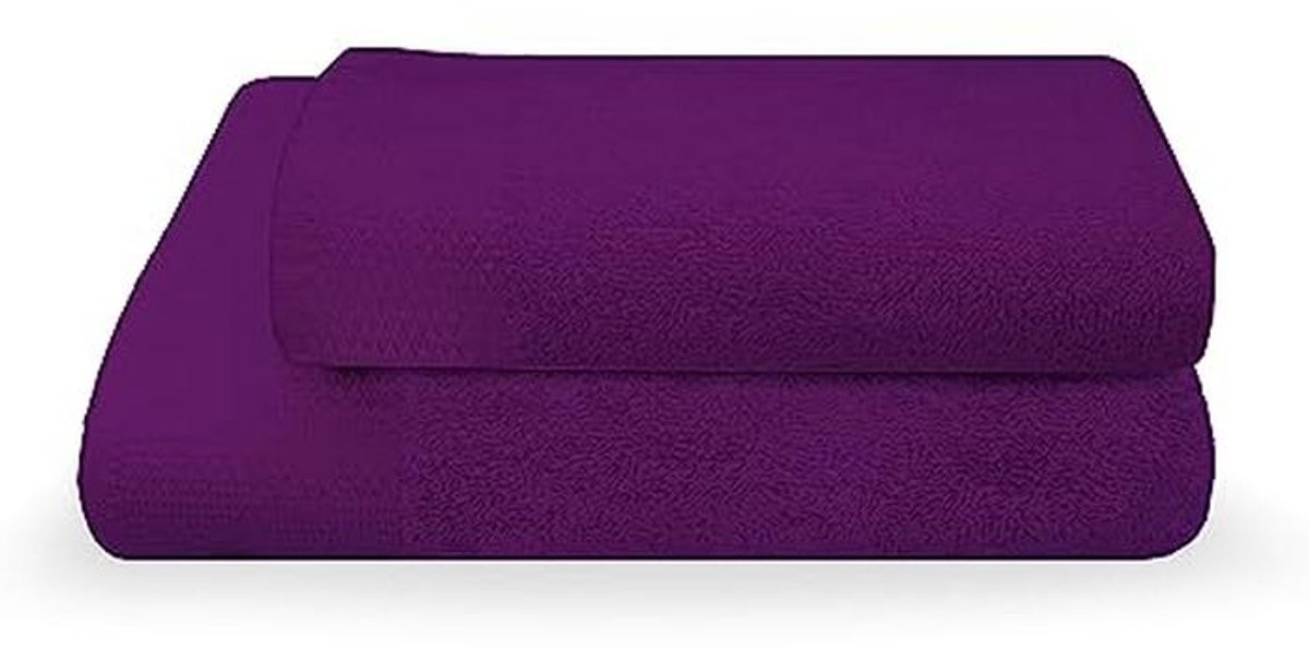 Handdoekenset voor Gezicht en Bidet - Zachte Katoenen Badstof - Violet