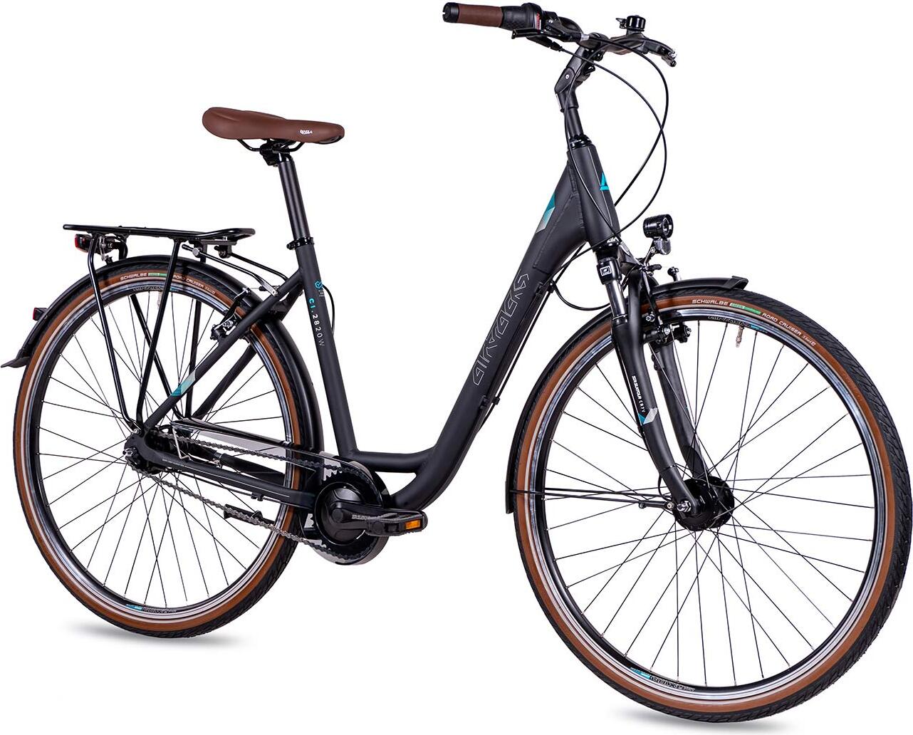 Damen City Fahrrad LS 28 Zoll CI.2820W Shimano Nexus 7 Schwarz 45cm für Körpergröße 150-165cm