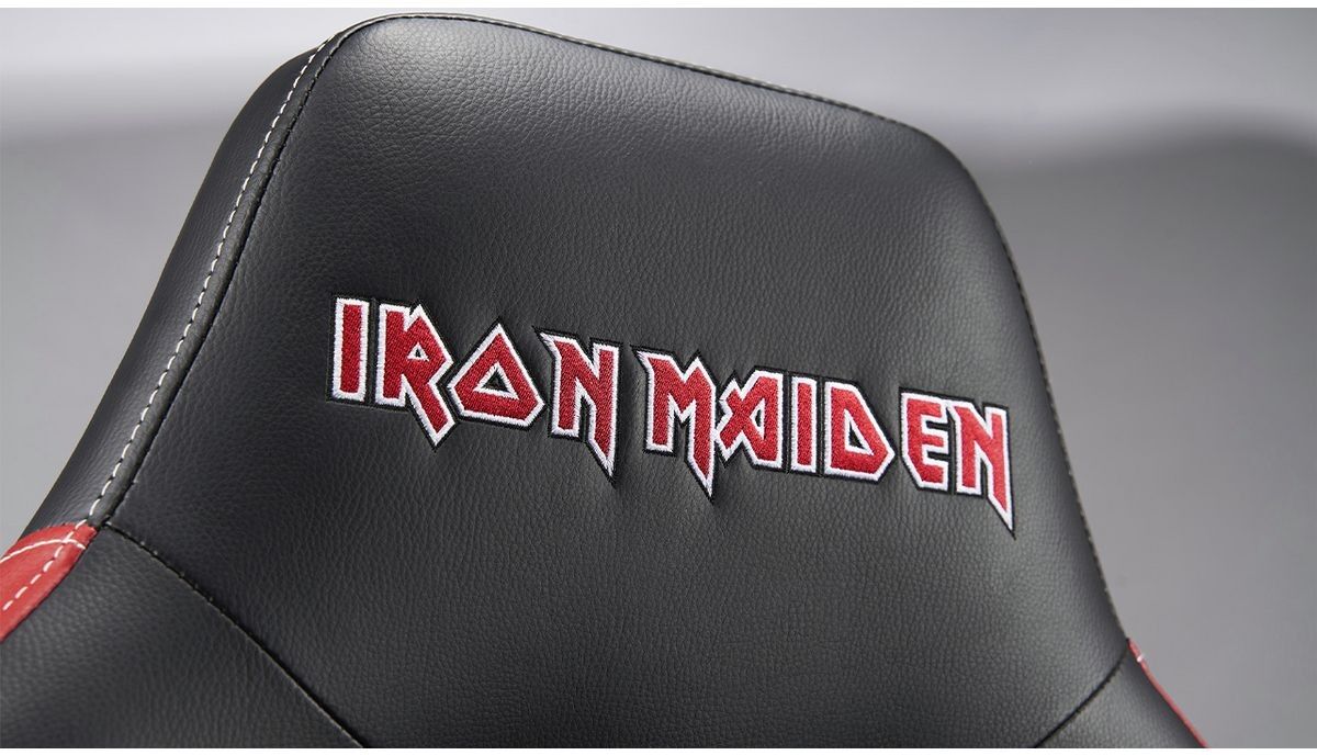 Subsonic Iron Maiden The Number of the Beast Original Gaming Chair - Black and Red
