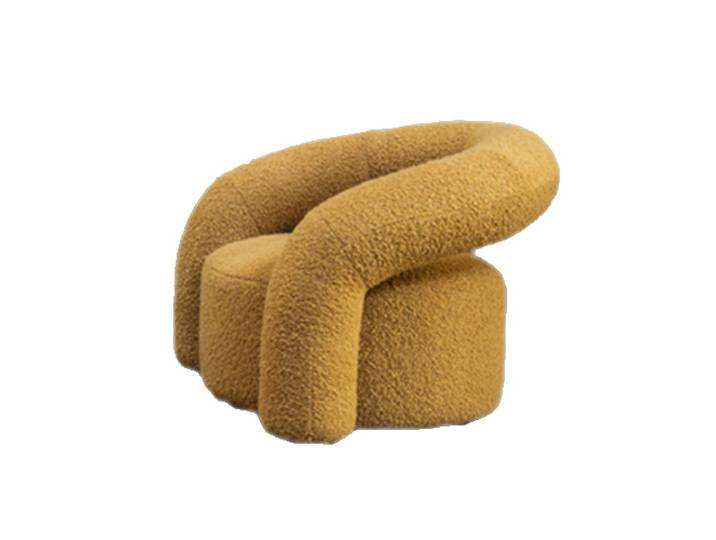 MOGG fauteuil NORA (Bouclé, Cat. B - Métal, contreplaqué cintré, tissu)