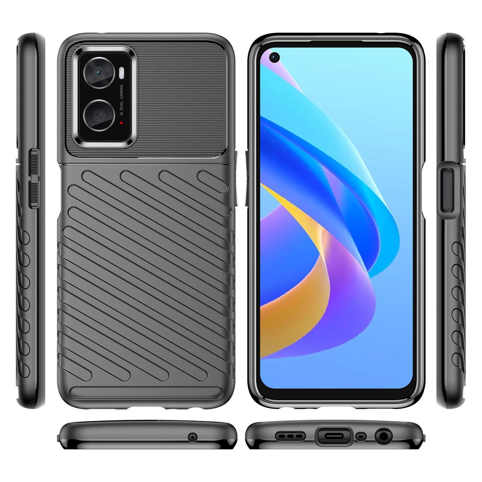 Hurtel Thunder Case flexible gepanzerte Hülle für Oppo A76 / Oppo A36 / Realme 9i schwarz (Oppo A36, Oppo A76, Realme 9i) (1404978613)
