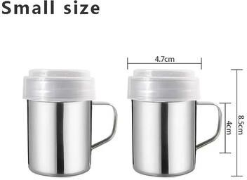 Uplifted Finds Stainless Steel Powdered Sugar Shakers With Handle Fine Mesh Set 2 Pcs S